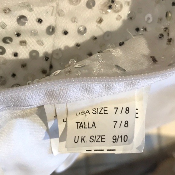 Strapless Sequined Gown w/Tule Skirt - Size 7/8 - Picture 8 of 10